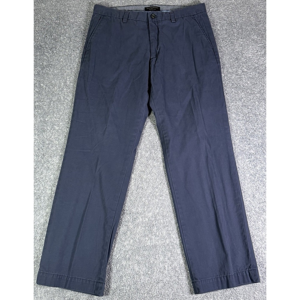 Banana Republic Emerson Chino Pants Mens 34x30 Vintage Navy Blue 100% Cotton